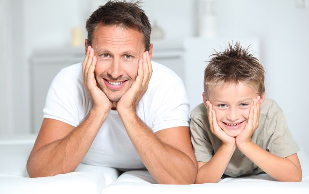 Vater mit Sohn Vater mit Sohn