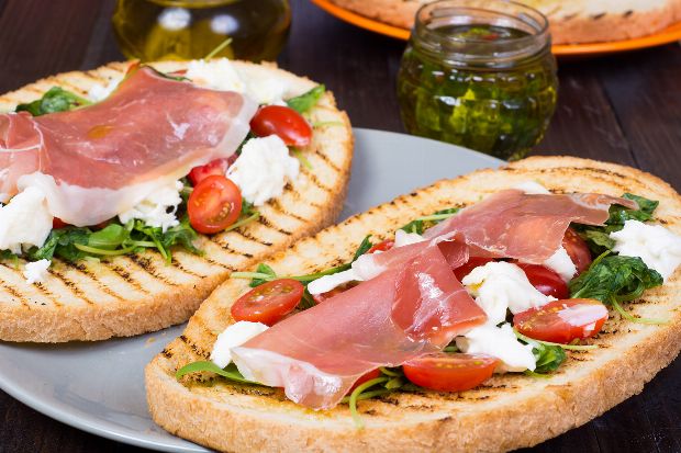 Gegrillte Bruschetta