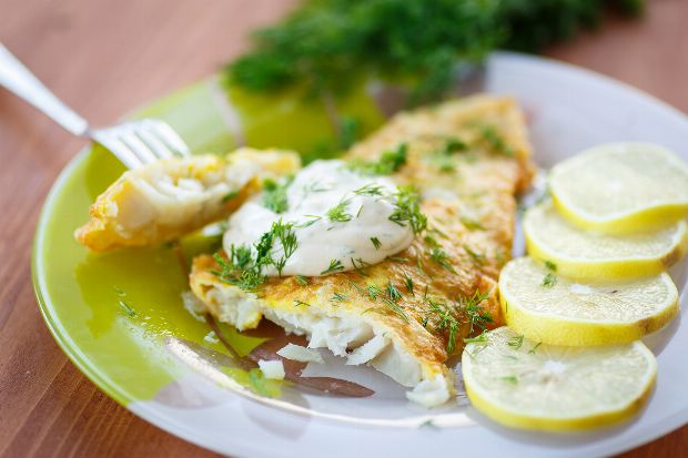 Scholle natur mit Sauce Scholle natur mit Sauce