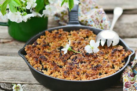 Brombeer-Apfel-Crumble