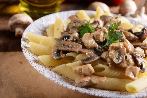 Nudeln mit Pilzen