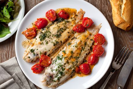 Seelachsfilet mit Tomaten