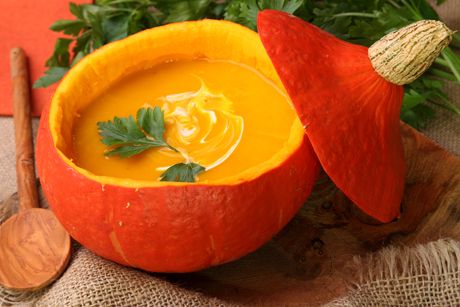 Kürbissuppe mit Porree
