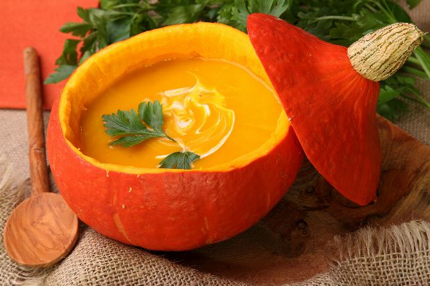 Kürbissuppe mit Porree