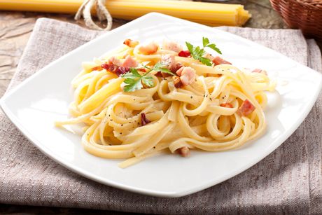 Tagliatelle mit Schinken-Sahne-Sauce