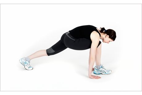 Tiefer Lunge Stretch/Beinstretch im Ausfallschritt