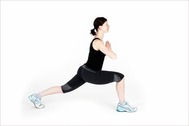 Spezialkick Übung Beinstretch im Ausfallschritt