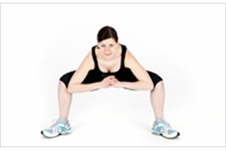 Sumo-Ringer Stretch und Beinrückseiten-Stretch einseitig