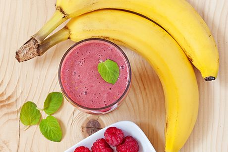 Bananen-Beeren-Milchshake