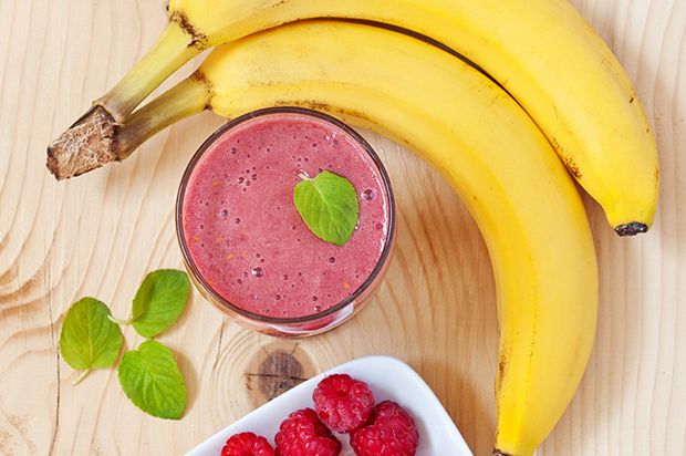 Banenen-Beeren-Milchshake
