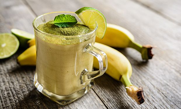 Grüner Smoothie mit Matcha