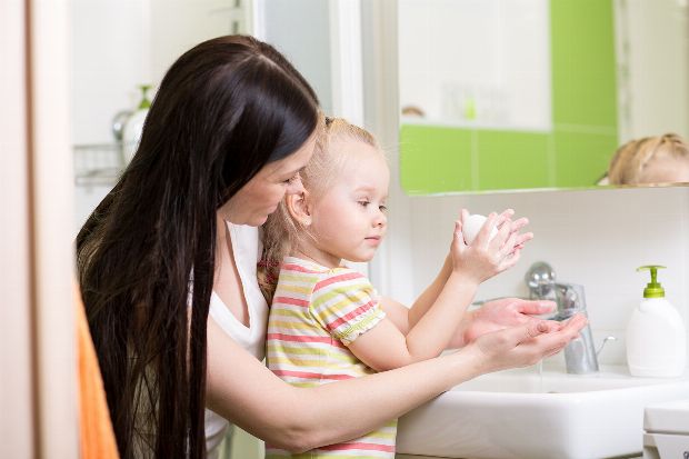 waschen mit kindern