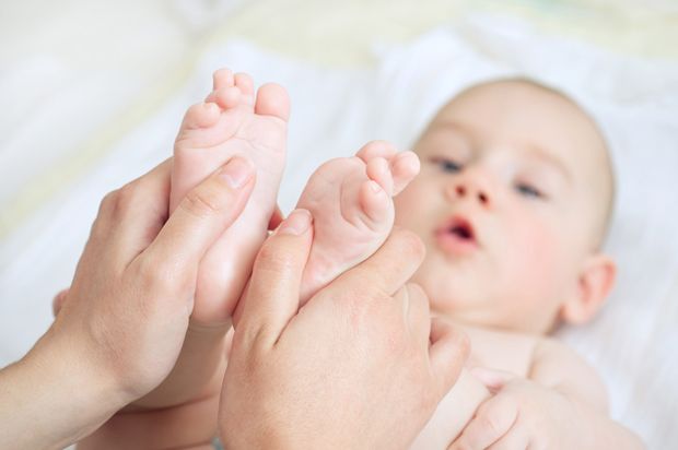 Durchführung Babymassage
