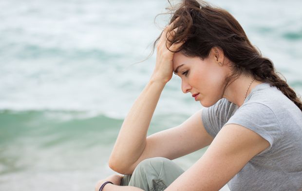Frau leidet an Depression